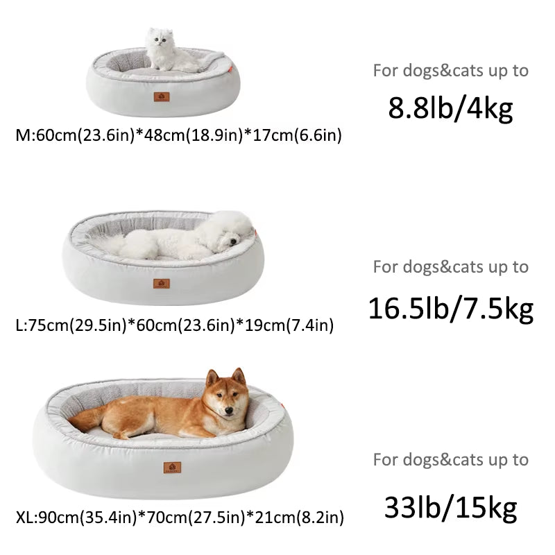 Dog Bed for Small Medium Dogs-Washable Furry Dog Beds, Winter Fleece Pet Beds with Removable Zipper Cover