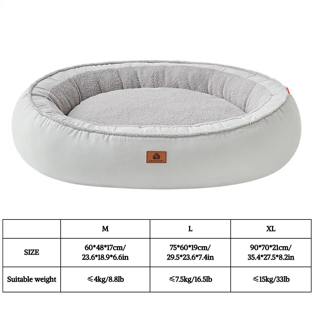 Dog Bed for Small Medium Dogs-Washable Furry Dog Beds, Winter Fleece Pet Beds with Removable Zipper Cover