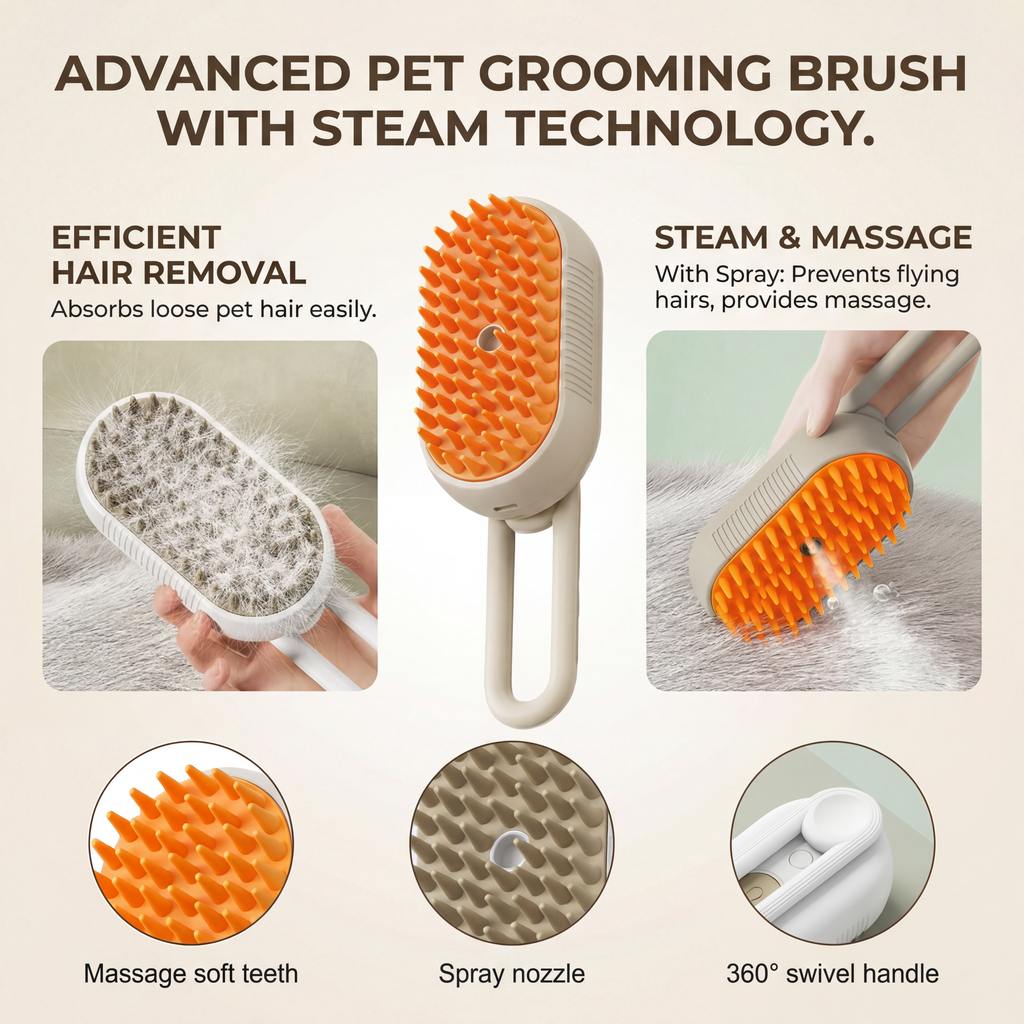 FurFlow™ Smart Pet Brush